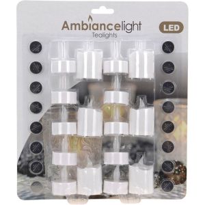 Bougies à réchaud avec LED - 16 pièces - Bougie LED - Lumières de cire