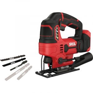 Skil Scie sauteuse sans fil 3420 CA - Livr&eacute;e sans batterie - Rouge et noire