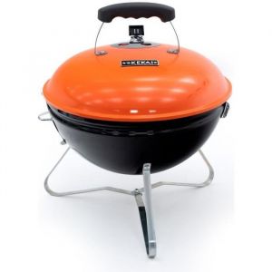 Kekai - Barbecue de Table Portable Charbon de Bois Tahoe 37x37x44 cm Couvercle avec Système de Transport et Verrou Orange