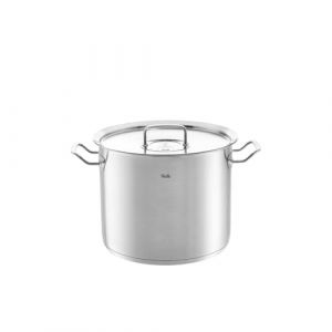 Fissler Original-Profi Collection Faitout Haut (Ø 28 cm, 14 l) en Acier Inoxydable, Récipient avec Couvercle Métallique Et Graduation Intérieure – Compatible Induction
