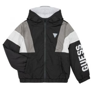 Guess Blouson enfant LS HOODED PADDED JACKET W/ ZIP Noir - Taille 8 ans,10 ans,12 ans,14 ans,16 ans
