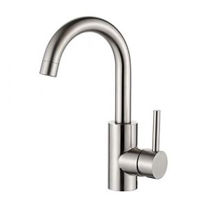 GRIFEMA Robinet Salle de Bain 360°, Mitigeur Lavabo en Laiton Sans Plomb, Gris Mat, Bec Orientable, Aérateur Économe Anti-Éclaboussures, Eau Chaude et Froide, Installation Facile avec Flexibles