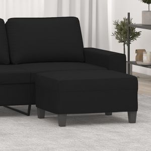 VidaXL Repose-pied Noir 70x55x41 cm Tissu microfibre