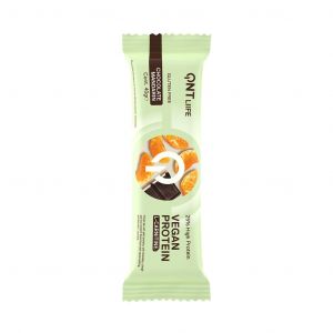 Qnt Nutrition protéinée Chocolat Mandarine Liife Vegan Protein Bar + L-Carnitine