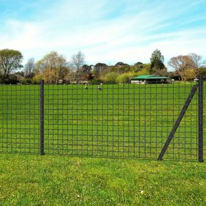 Image de VidaXL Cl?ture Euro Acier 25 x 1,5 m Gris