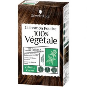 Schwarzkopf Coloration Poudre 100% Végetale Châtain Cuivré aux Plantes Ayurvédiques