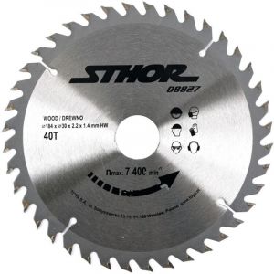 STHOR Lame de scie circulaire Ø184 mm - 40 T - diamètre intérieur 30 mm
