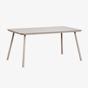 Table De Jardin Rectangulaire 160x90 Cm En Verre Et Aluminium Arhiza Brun Moka