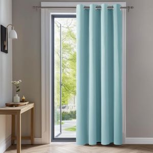 Deconovo Rideaux Occultant à Oeillets Fenêtre 140x260cm Isolant Thermique pour Chambre Bleu de ciel