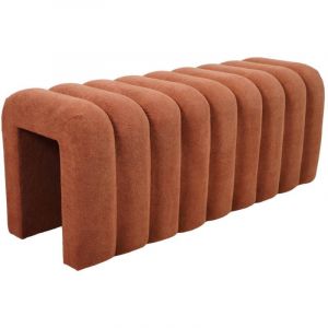 Sweeek - Banc, bout de lit blanc contemporain en tissu orange