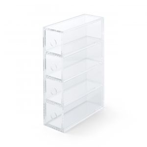 Bo&icirc;te 4 tiroirs en acrylique L6.7X P17.5X H25cm