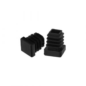 Wolfpack Embout intérieur Plastique carré 16 x 16 mm. Couleur Noire. Sac de 200 unités. Embout de Table, Chaise, Meubles, étagère