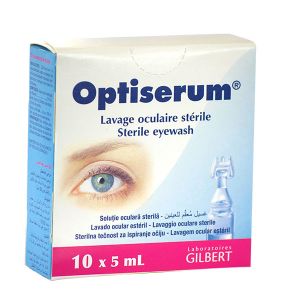 Gilbert Optiserum - Dosettes pour lavage oculaire 10 x 5 ml