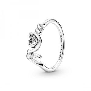 Image de Pandora Bague Moments - C?ur Pavé Mom