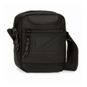 Pepe Jeans Bromley LDN Sac bandoulière Noir 15 x 19,5 x 6 cm Polyester avec détails en Cuir synthétique