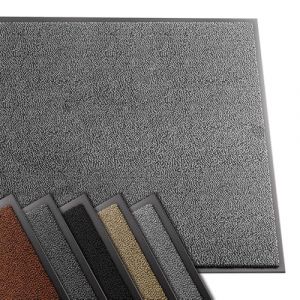 Vounot Tapis de Porte Paillasson d'Entree Interieur et Extérieur Tapis Antidérapant et Anti-Poussière Tapis d’entrée Imperméable Lavable 90x150cm Anthracite
