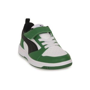 Image de Puma Gar&ccedil;on Unisex Kinder Rebound V6 LO AC+ PS Basket, White Black-Archive Green, 29 EU