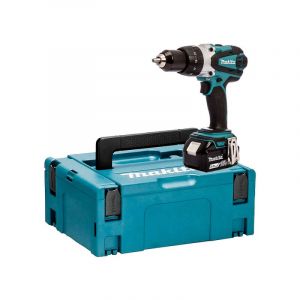 Makita DHP458F1J Perceuse visseuse à percussion 18 v Li-Ion ø 13 mm + 1x3 Ah + makpac