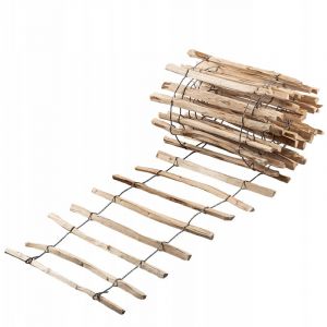 Kadax - Cloture a Piquets en Bois de Noisetier pour Jardin, Ganivelle Naturelle et Durable pour Delimitation de l'Espace Exterieur (7-9 cm, 50 x 500