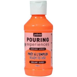 Pebeo Peinture Acrylique Pouring - Orange Fluorescent - 118 ml