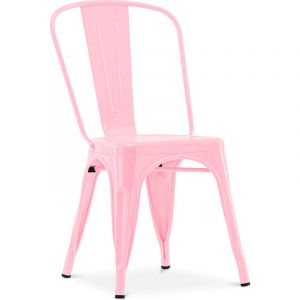 Chaise de salle à manger - Design industriel - Acier - Nouvelle édition - Stylix Rose - Acier - Rose