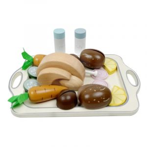 EliNeli Wooden Food with Chicken juguete de madera para ni&ntilde;os 18m+ 1 ud