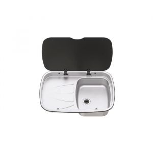 Thetford Evier avec couvercle Argent Sink Mod&egrave;le - Version gauche