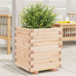 VidaXL Jardini&egrave;re 40x40x49,5 cm bois de pin massif, jardini&egrave;re d'ext&eacute;rieur, bac &agrave; fleurs, bac &agrave; tomates, jardini&egrave;re de terrasse, bac &agrave; pommes de terre