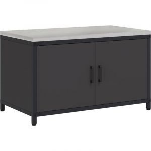 VidaXL Meuble de rangement de cuisine Noir 60 x 50 x 92 cm Acier