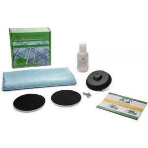 Kit de polissage en verre DIY Réparation Surface élimine des Éraflures, des s, de calcaire et les dépôts Minéraux (7,6 cm, 75 mm composants)