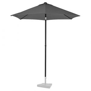 VONROC Parasol Torbole Ø200cm - Premium - Parasol Noir Petit & Rond - Installation Facile Appuyer pour Ouvrir - Protection UPF 50+ - Housse Incluse - Idéal pour Plage, Terrasse, Jardin