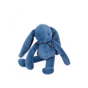 Mailou Tradition - Lapin Meloe 37 cm en Bleu &Eacute;clatant - Compagnon Id&eacute;al