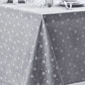 Calitex Nappe rectangulaire en tissu FIOCCO Grise