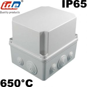 Ide Boitier de dérivation industriel étanche IP65 avec couvercle haut (HxLxP) 175x151x155 avec couvercle transparent