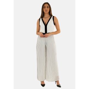 Morgan Combinaison longue plissée blanc femme - Taille 36