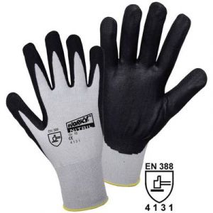 Worky Gants de protection 1158 100% nylon avec revêtement nitrile EN 388 RISQUES MECANIQUES 4131 Taille 7 (S)