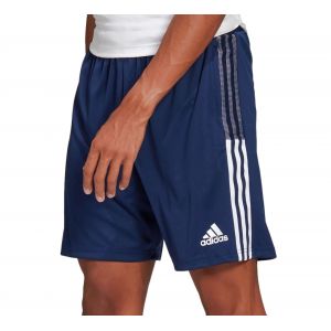 Adidas Short d'Entraînement Tiro 21 - Bleu Marine/Blanc - Bleu - Taille Small