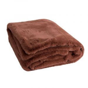 Plaid Imitation Fourrure "Cutie" 130x180cm Marron Clair Prix