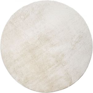 Image de Paco Home Tapis, Tapis À Poils Ras Doux Pour Salon, Doux, Lavable, Beige 120 cm rond