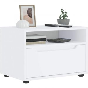 VidaXL Meuble tv visnes blanc 60x40x38 cm bois d'ingénierie