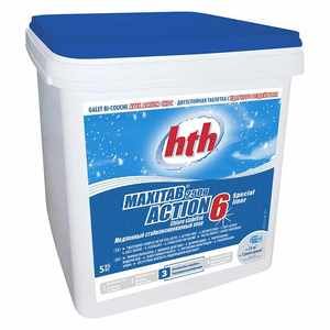 hth Chlore galets 6 actions Maxitab spécial Liner 5 kg