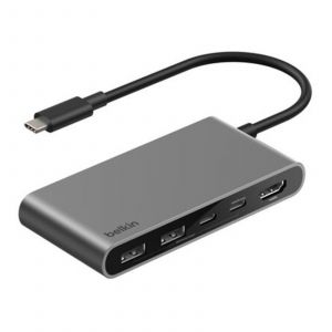 Belkin Connect Hub USB-C - Argent