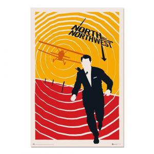 Grupo erik Poster La Mort Aux Trousses Anniversaire 100 Ans - Deco Maison, Decoration Murale, Affiche Décorative