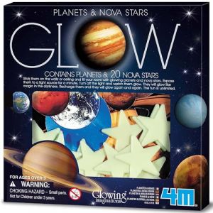 4M - Kidz Labs Glow in the Dark Planets and Nova Stars 20pcs