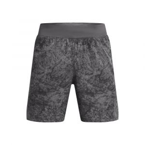 Under Armour Launch Pro 7in Printed Short De Running Hommes - Gris, Vert, Taille XL