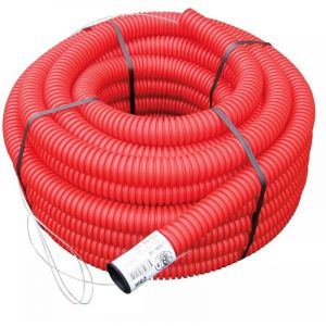 Gaine tpc rouge ø 75 mm x 25 mètres