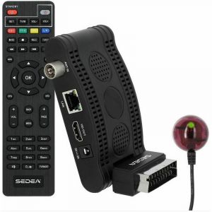 Sedea Mini Récepteur TNT Haute définition DVB-T2 SNT-360-HD Noir