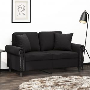 VidaXL Coussins décoratifs 2 pcs Noir 40x40 cm Velours