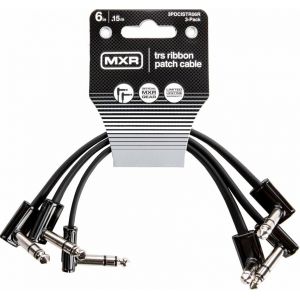Jim Dunlop Dunlop MXR DCISTR06R Ribbon TRS Cable 3 Pack Noir 15 cm Angle - Angle