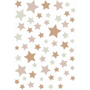 ESTAhome sticker mural ciel étoilé couleur sable et terracotta - 33 cm x 47,5 cm - 156121